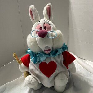 16" Authentic The Disney Store Exclusive White Rabbit Plush Alice In Wonderland